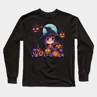 Little witch kawaii Halloween Long Sleeve T-Shirt